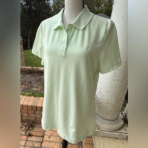 Brooks Brothers 346 Women’s Mint Green Polo Shirt XL Slim Fit Cotton Stretch
